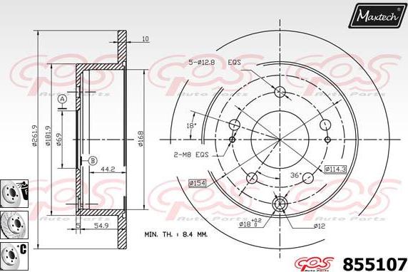 Maxtech 72935004 - Pistone, Pinza freno autozon.pro