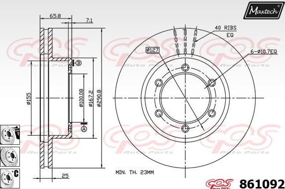 Maxtech 70200748 - Kit riparazione, Pinza freno autozon.pro