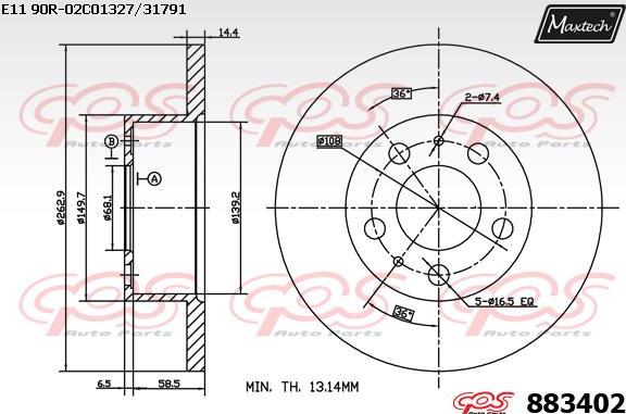 Maxtech 70200756 - Kit riparazione, Pinza freno autozon.pro