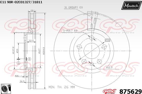 Maxtech 70200751 - Kit riparazione, Pinza freno autozon.pro