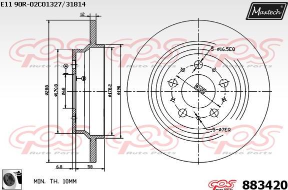 Maxtech 70200762 - Kit riparazione, Pinza freno autozon.pro