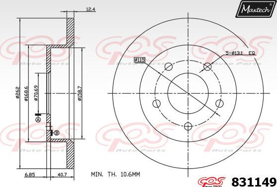 Maxtech 70200767 - Kit riparazione, Pinza freno autozon.pro