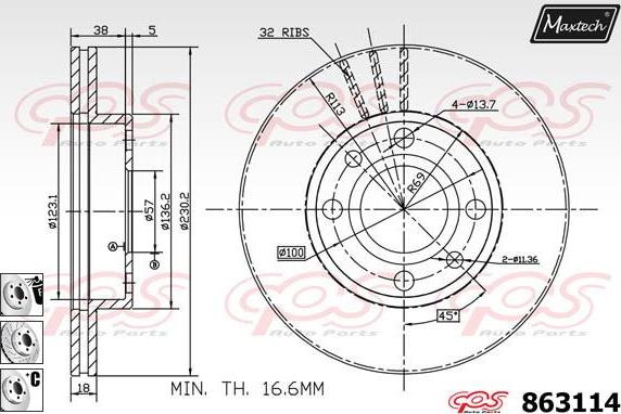 Maxtech 72946001 - Pistone, Pinza freno autozon.pro