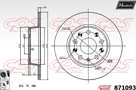 Maxtech 70200735 - Kit riparazione, Pinza freno autozon.pro