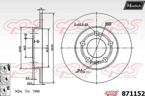 Maxtech 70200774 - Kit riparazione, Pinza freno autozon.pro