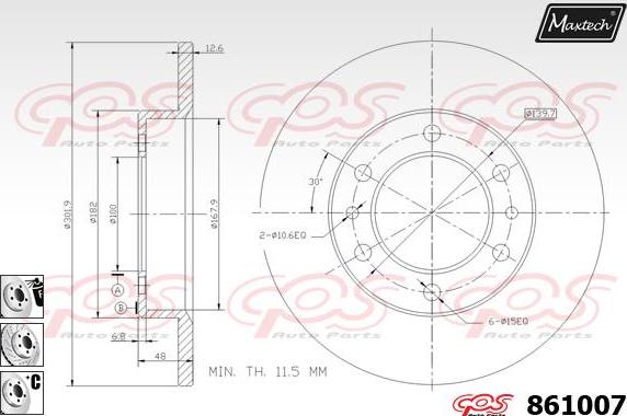 Maxtech 70200773 - Kit riparazione, Pinza freno autozon.pro