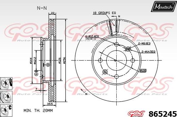 Maxtech 70200772 - Kit riparazione, Pinza freno autozon.pro