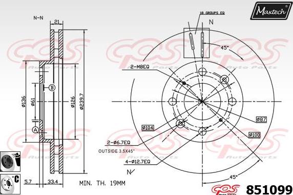 Maxtech 70203044 - Kit riparazione, Pinza freno autozon.pro