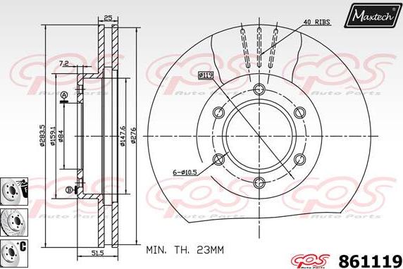 Maxtech 70203047 - Kit riparazione, Pinza freno autozon.pro