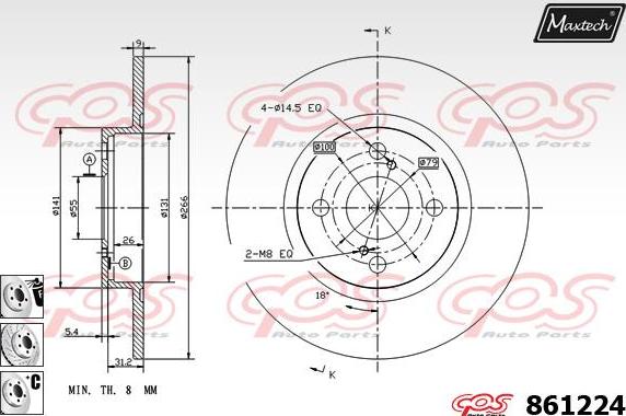 Maxtech 70203050 - Kit riparazione, Pinza freno autozon.pro