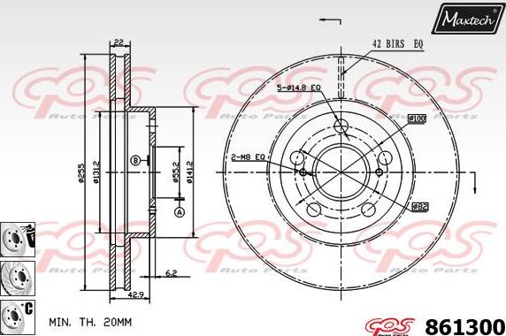 Maxtech 70203004 - Kit riparazione, Pinza freno autozon.pro