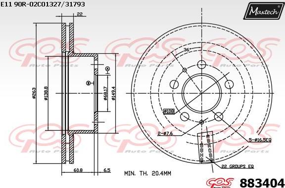 Maxtech 70203019 - Kit riparazione, Pinza freno autozon.pro