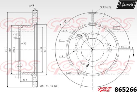 Maxtech 70203011 - Kit riparazione, Pinza freno autozon.pro