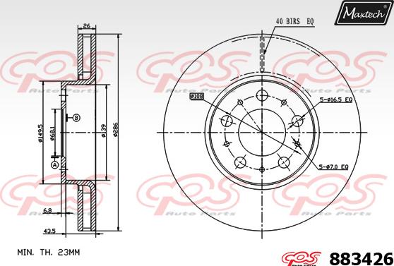 Maxtech 70203022 - Kit riparazione, Pinza freno autozon.pro