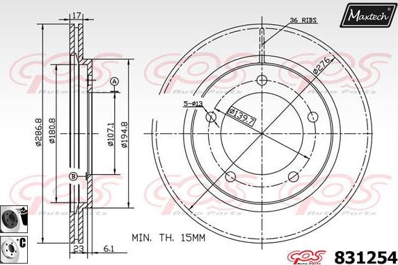 Maxtech 71810091 - Perno di guida, Pinza freno autozon.pro