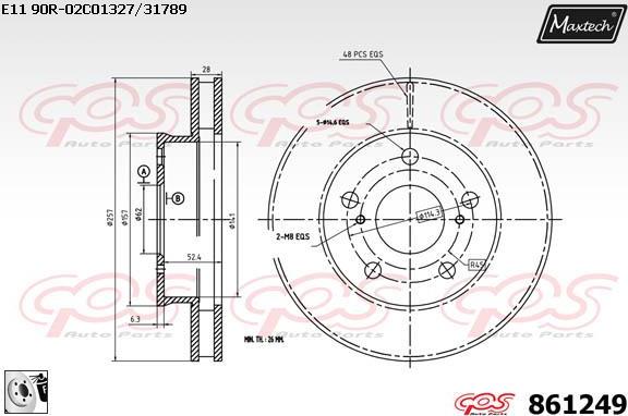 Maxtech 71810043 - Perno di guida, Pinza freno autozon.pro