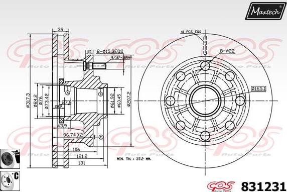 Maxtech 71810047 - Perno di guida, Pinza freno autozon.pro