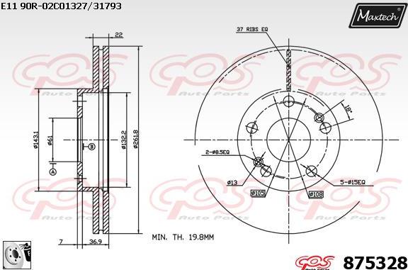 Maxtech 71810058 - Perno di guida, Pinza freno autozon.pro