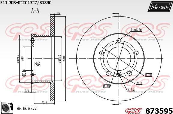 Maxtech 71810063 - Perno di guida, Pinza freno autozon.pro