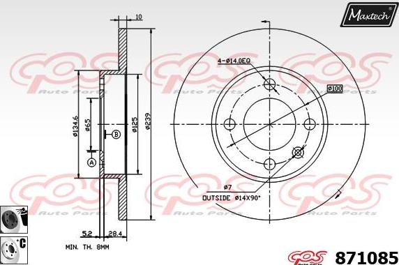 Maxtech 71810014 - Perno di guida, Pinza freno autozon.pro