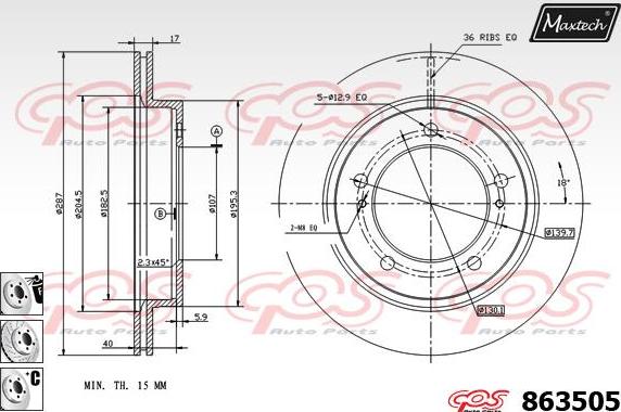 Maxtech 71810101 - Perno di guida, Pinza freno autozon.pro