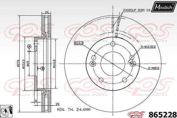 Maxtech 71810079 - Perno di guida, Pinza freno autozon.pro