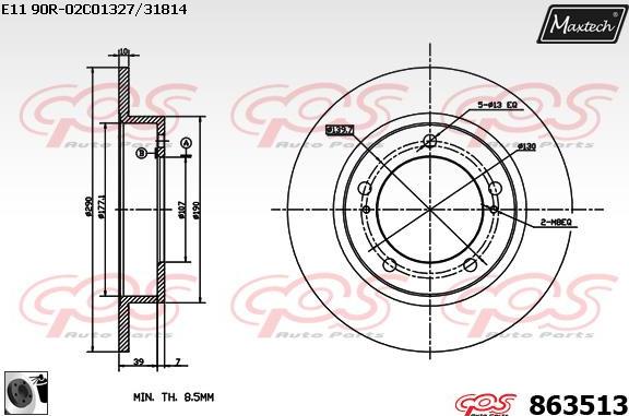 Maxtech 71810075 - Perno di guida, Pinza freno autozon.pro