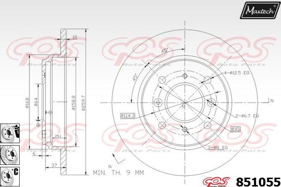 Maxtech 71810165 - Perno di guida, Pinza freno autozon.pro