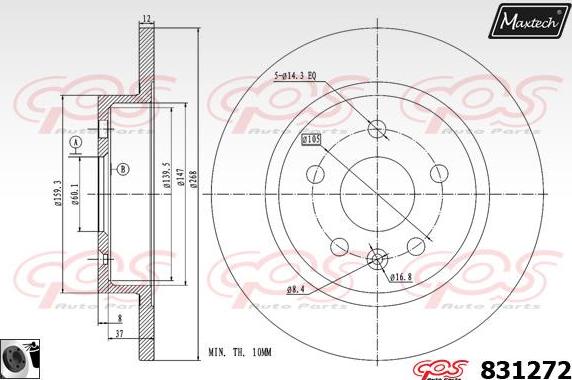 Maxtech 71810184 - Perno di guida, Pinza freno autozon.pro