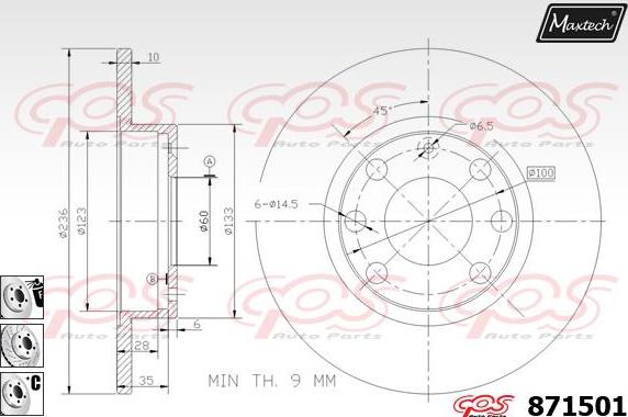 Maxtech 71810265 - Perno di guida, Pinza freno autozon.pro