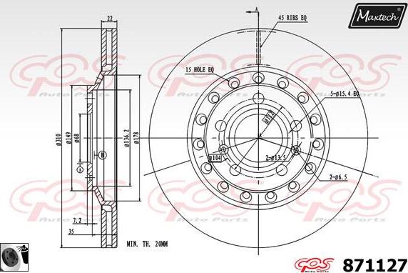 Maxtech 71810274 - Perno di guida, Pinza freno autozon.pro