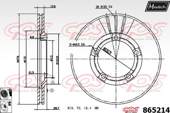 Maxtech 72944001 - Pistone, Pinza freno autozon.pro