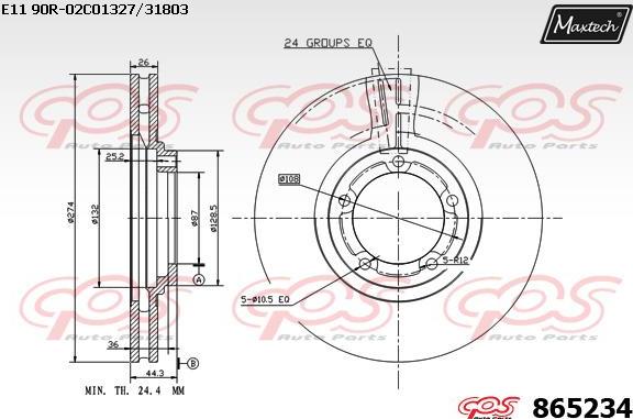 Maxtech 72944003 - Pistone, Pinza freno autozon.pro