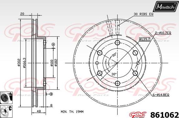 Maxtech 72944019 - Pistone, Pinza freno autozon.pro