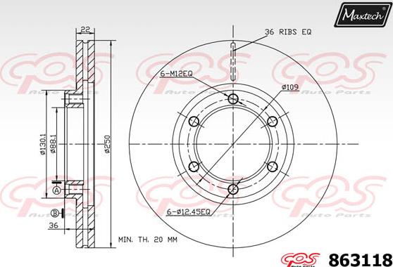 Maxtech 72945006 - Pistone, Pinza freno autozon.pro