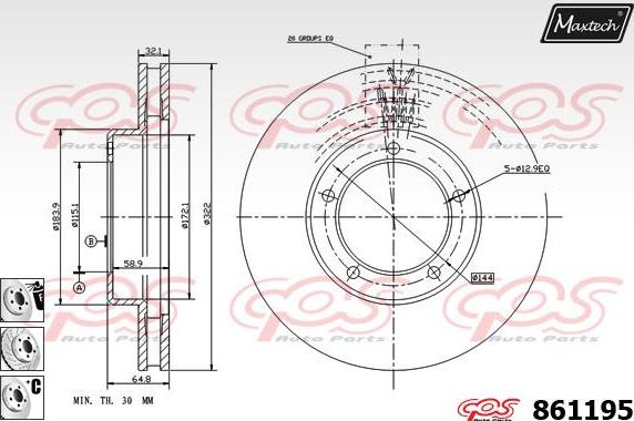 Maxtech 72945002 - Pistone, Pinza freno autozon.pro