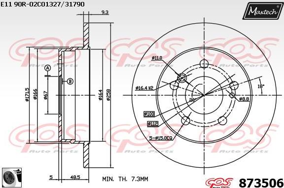 Maxtech 72946004 - Pistone, Pinza freno autozon.pro