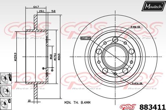 Maxtech 72946013 - Pistone, Pinza freno autozon.pro