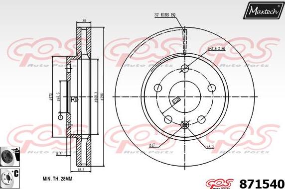 Maxtech 72940041 - Pistone, Pinza freno autozon.pro