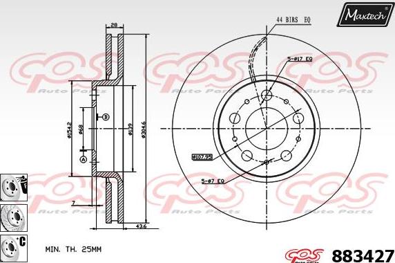 Maxtech 72940009 - Pistone, Pinza freno autozon.pro