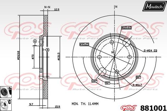 Maxtech 72940015 - Pistone, Pinza freno autozon.pro