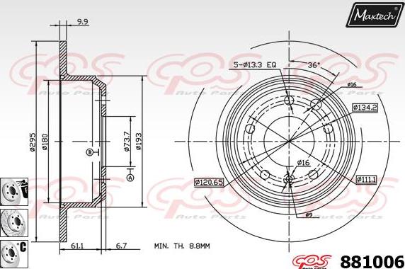 Maxtech 72940013 - Pistone, Pinza freno autozon.pro