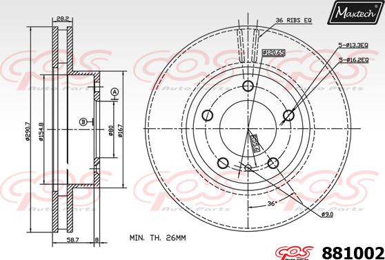 Maxtech 72940012 - Pistone, Pinza freno autozon.pro