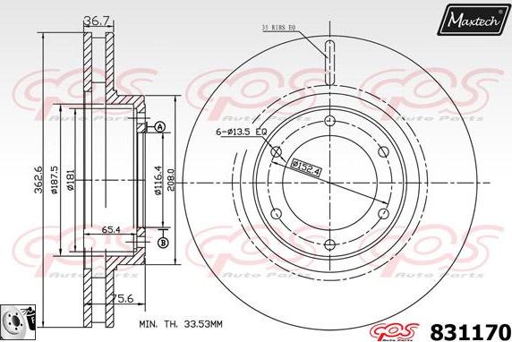 Maxtech 72940038 - Pistone, Pinza freno autozon.pro