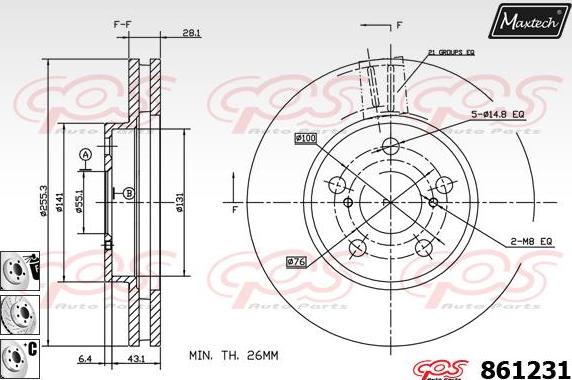 Maxtech 72941001 - Pistone, Pinza freno autozon.pro