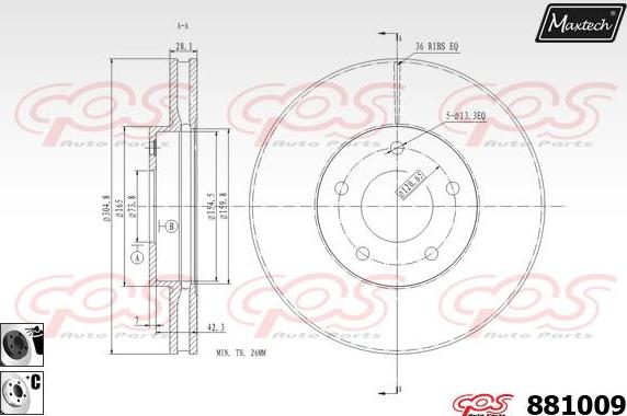 Maxtech 72948004 - Pistone, Pinza freno autozon.pro