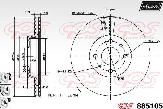 Maxtech 72948018 - Pistone, Pinza freno autozon.pro