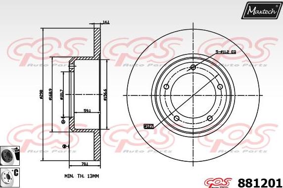 Maxtech 72948020 - Pistone, Pinza freno autozon.pro