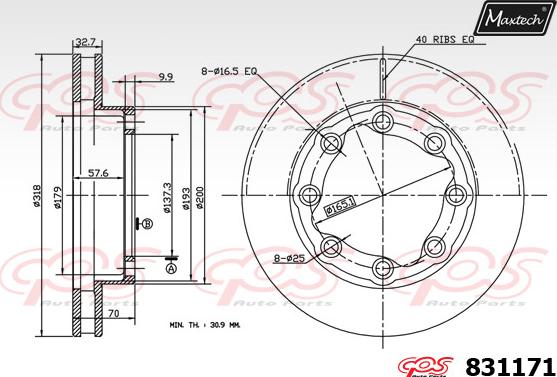 Maxtech 72948074 - Pistone, Pinza freno autozon.pro