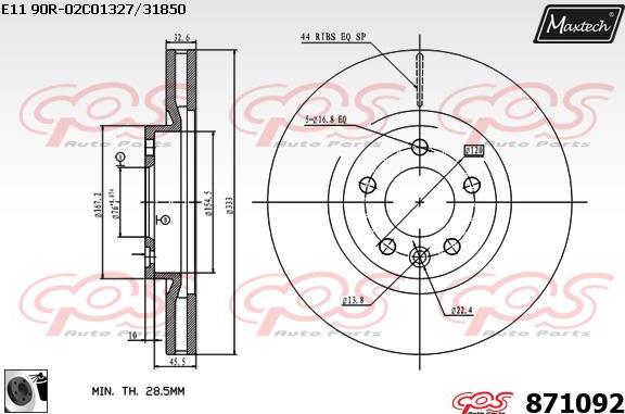 Maxtech 72943005 - Pistone, Pinza freno autozon.pro